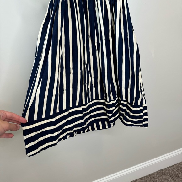 Faithful The Brand Revolve Ocean Dip Dress in Mazur Stripe Print Blue Cream - Picture 7 of 9